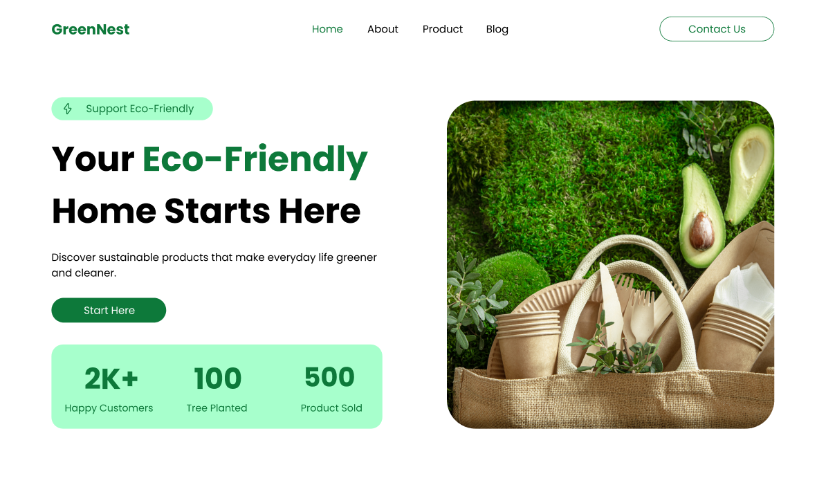 GreenNest Website Mockup