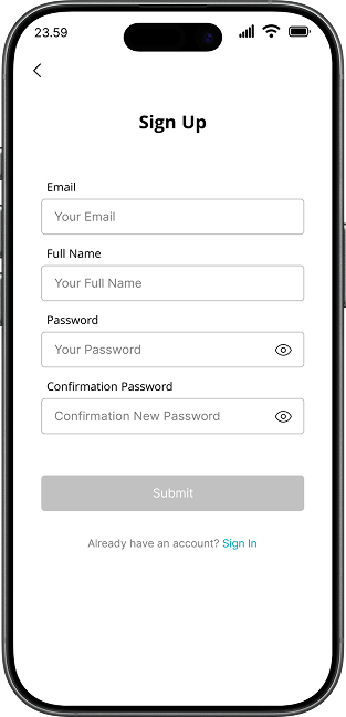 Sign Up Screen