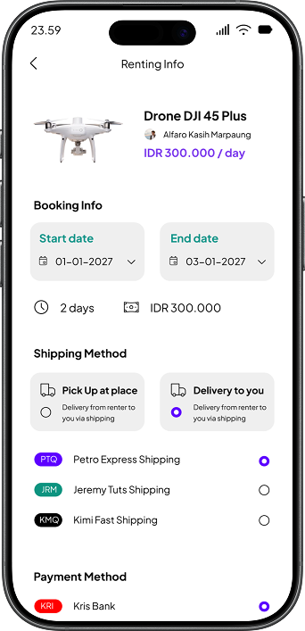 Booking Screen